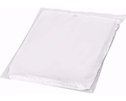 15x Wegwerp regenponcho wit - Wegwerp poncho voor volwassenen