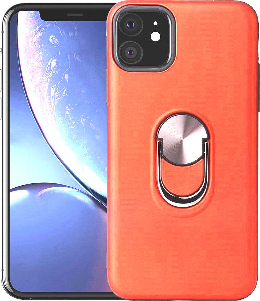 Hoesje Geschikt voor iPhone 11 hoesje Shockproof Armor case - back cover – TPU – Licht Roze