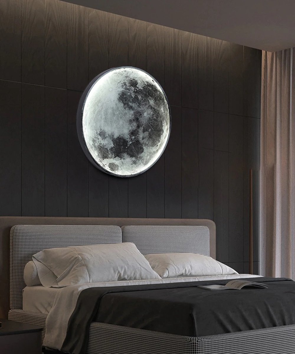 Maan wandlamp - maanlamp - luxe wandlamp - moderne maan wandlamp - plafonnière