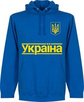 Oekraïne Team Hoodie - Blauw - L