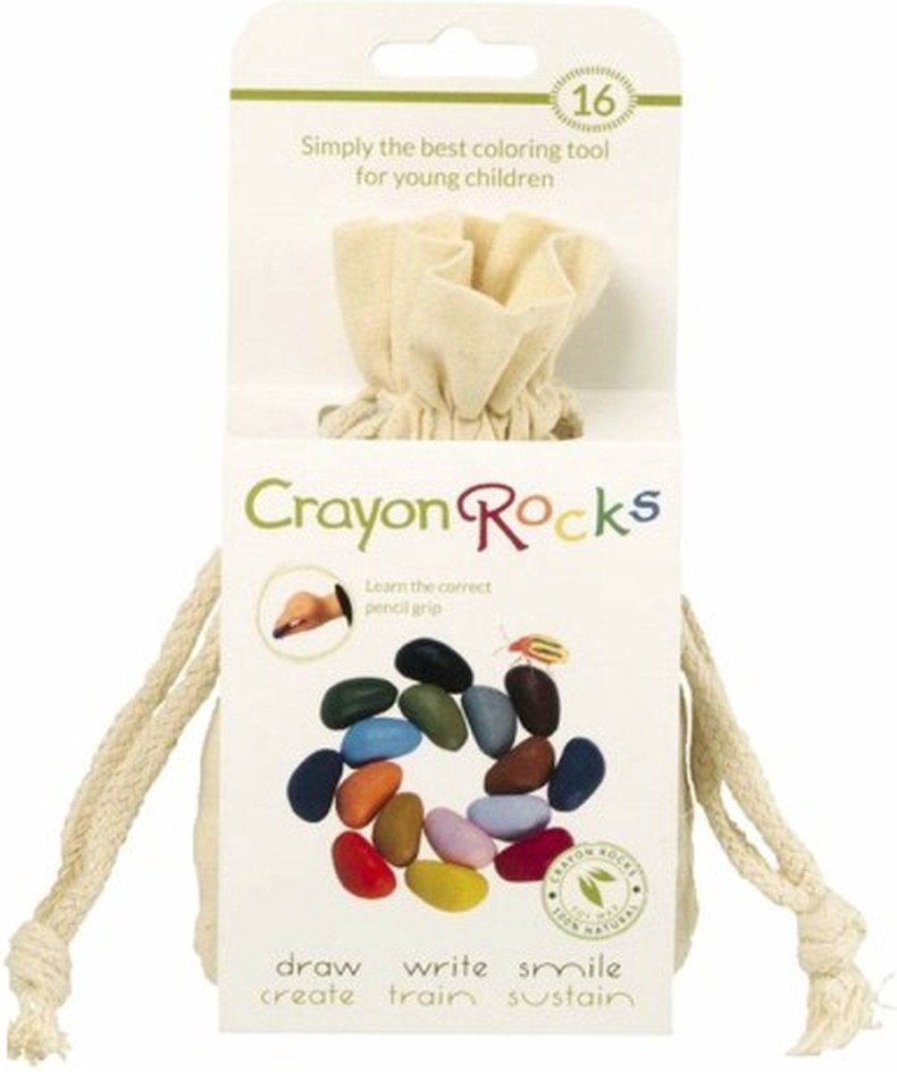 Crayon rocks - waskrijtjes - niet giftig - pengreep stimuleren - 16 stuks — afbeelding 10