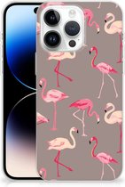 Cover Case Geschikt voor iPhone 14 Pro Max Smartphone hoesje Flamingo