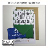 Geldkaart met mini Envelopje -> Kerst – No: 20 (HoHoHo dit is het Beste KerstKado - Kerstbomen Groen) - LeuksteKaartjes.nl by xMar