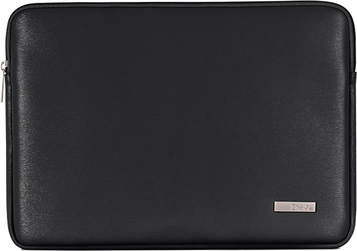 Laptophoes 14 Inch GV - Geschikt voor MacBook Pro 15 inch 2016-2019 - Sleeve - Case - Kunstleer - Zwart