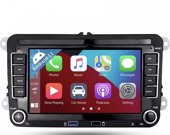 Android 11 Autoradio Voor VW Polo/Golf/Seat/Skoda 2003-2015 2G+32G Draadloos CarPlay/Auto/WiF/RDS/NAV