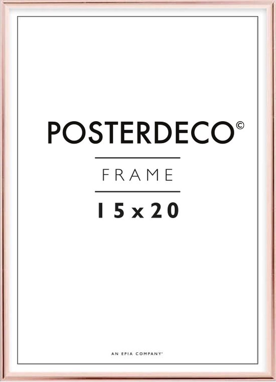 Fotolijst - Posterdeco - Premium Metaal - Fotomaat 15x20 cm - Posterlijst - Fotolijstje - Rose