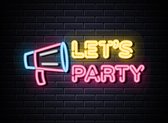 Uitnodiging feestje | Let's Party - Uitnodigingskaarten - wenskaarten | 10 stuks incl. envelop