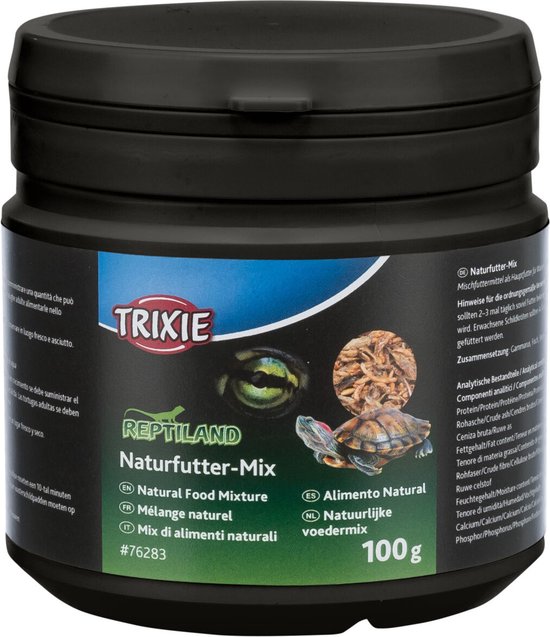 Foto: Trixie reptiland natuurvoermix voor waterschildpadden 100 gr