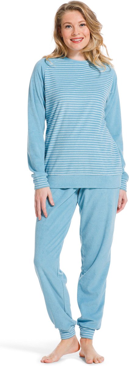 Pastunette dames pyjama Badstof - Blue Ocean - 50 - Blauw