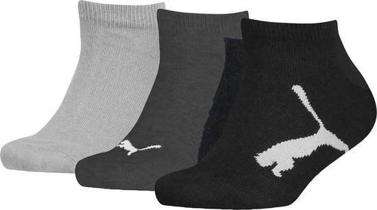 Puma 3-paar kinder sneaker sokken - zwart - 30