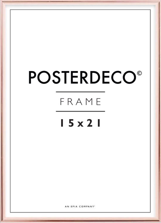 Fotolijst - Posterdeco - Premium Metaal - Fotomaat 15x21 cm (A5) - Posterlijst - Fotolijstje - Rose