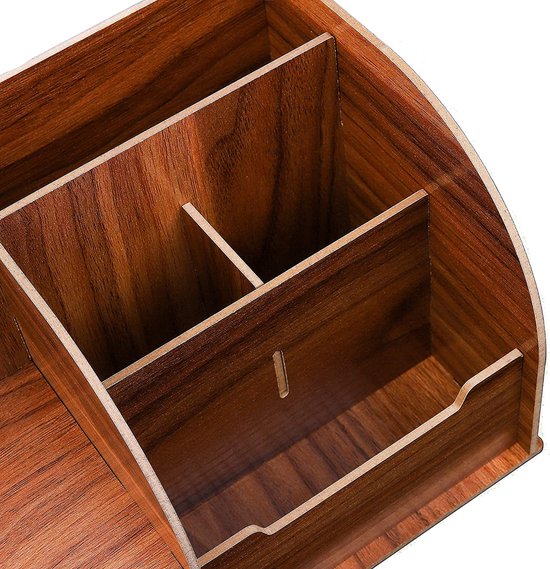 XNONE Leren bureau-organizer met mobiele telefoonhouder