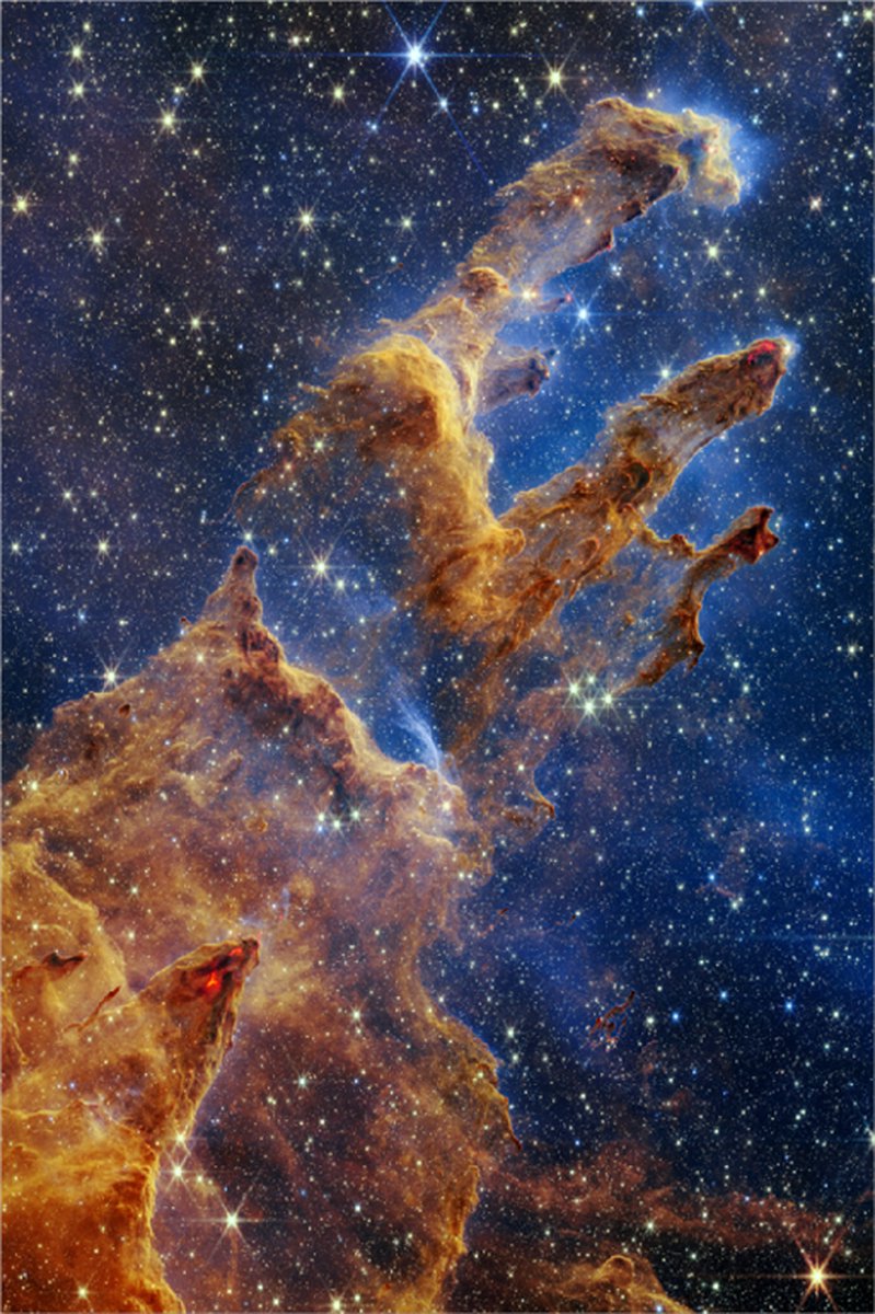 TP Aviation Art NASA - TP Aviation Art - Poster - Aluminium - 9. Zuilen der Schepping – 40x60cm Gekleurd