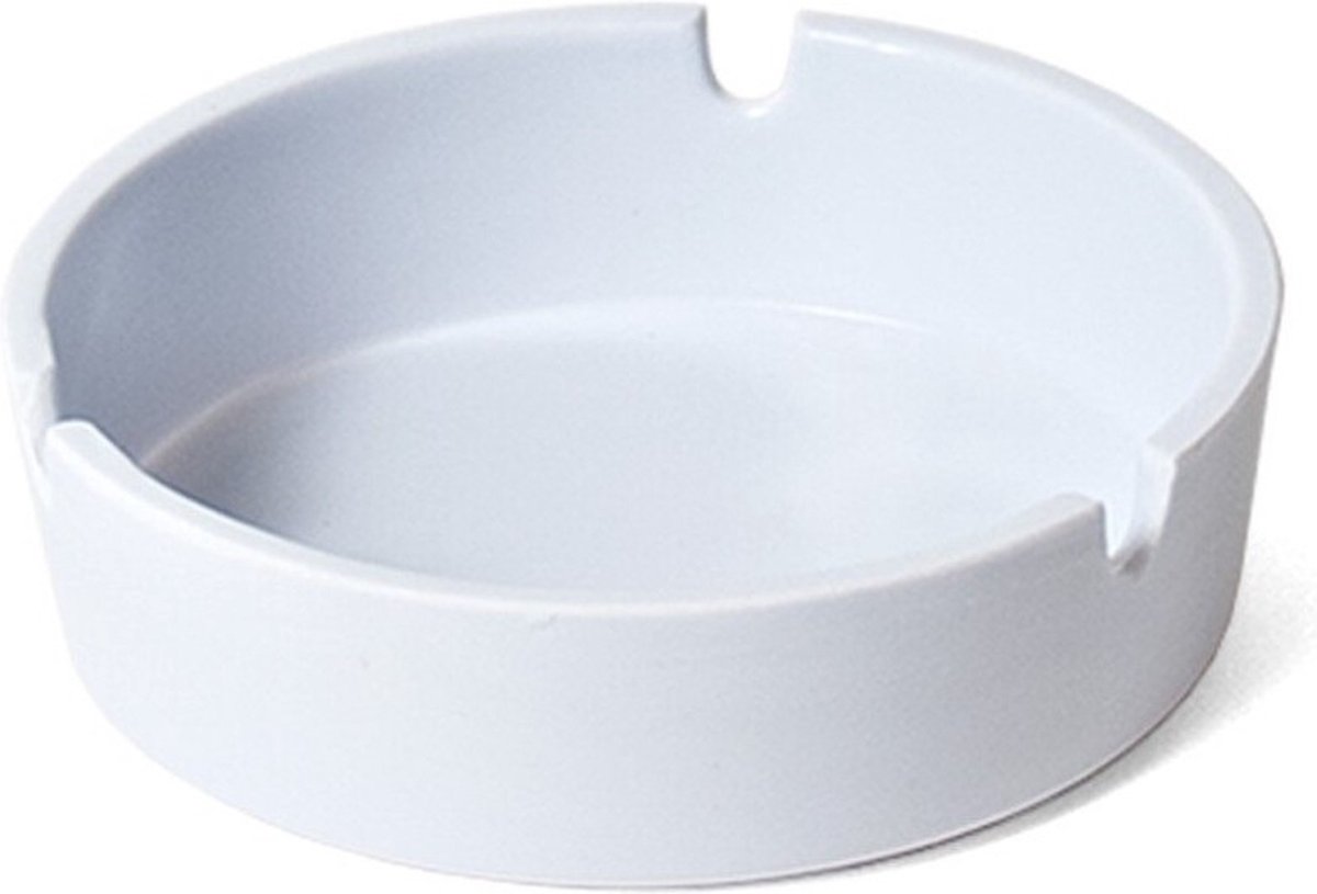 Goedkoopste 1x Basis asbakken wit 10 cm kunststof - Tafel asbak