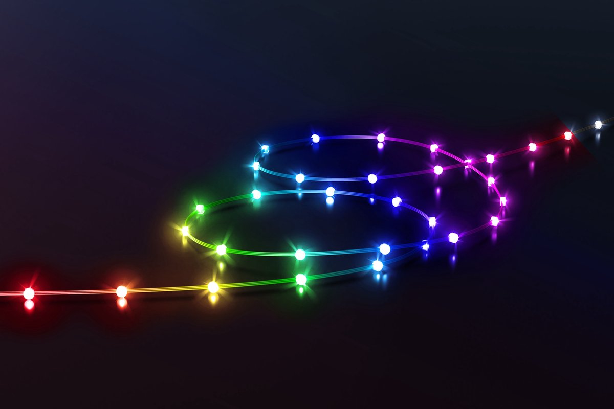 Twinkly Dots – App-gestuurde flexibele LED lichtsnoer met 400 RGB 16 miljoen kleuren 20 meter transparant draad – foto 2