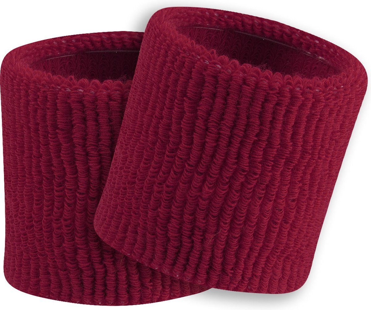 TCK - Polsbanden - Badstof - Diverse Sporten - Volwassenen - Terry - Standard Weight - 8 cm - Paar - Rood - One Size