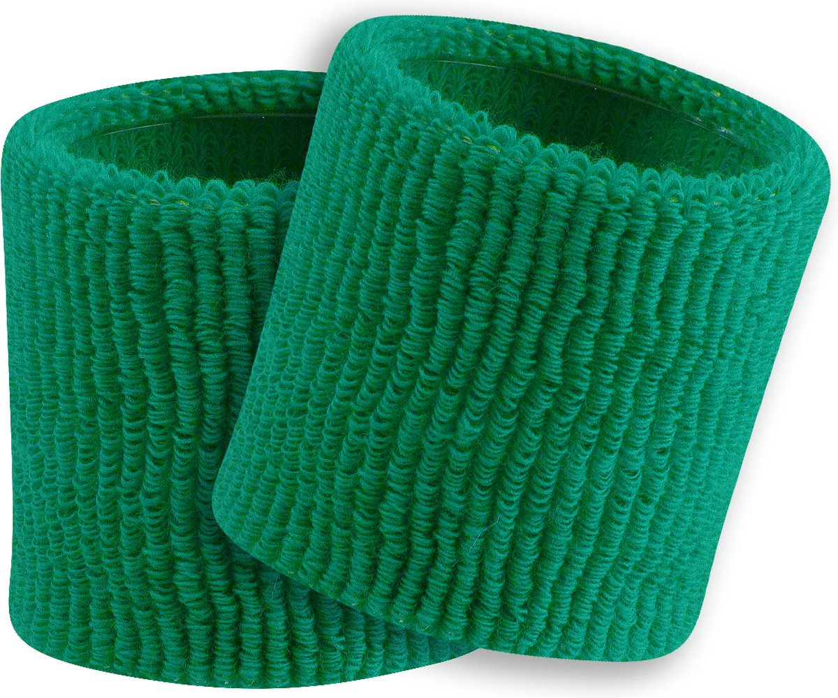 TCK - Polsbanden - Badstof - Diverse Sporten - Volwassenen - Terry - Standard Weight - 8 cm - Paar - Groen - One Size