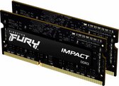 Kingston FURY Impact - Mémoire - DDR3L (SO-DIMM) - 8 GB: 2 x 4 GB - 204-PIN - 1866 MHz / PC3L-14900 - CL11 - 1,35 1,5 V - sans tampon - non-ECC - noir