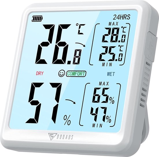 Thermomètre d'ambiance - Thermomètre numérique - Humidimètre - Thermomètre d'intérieur  | bol.