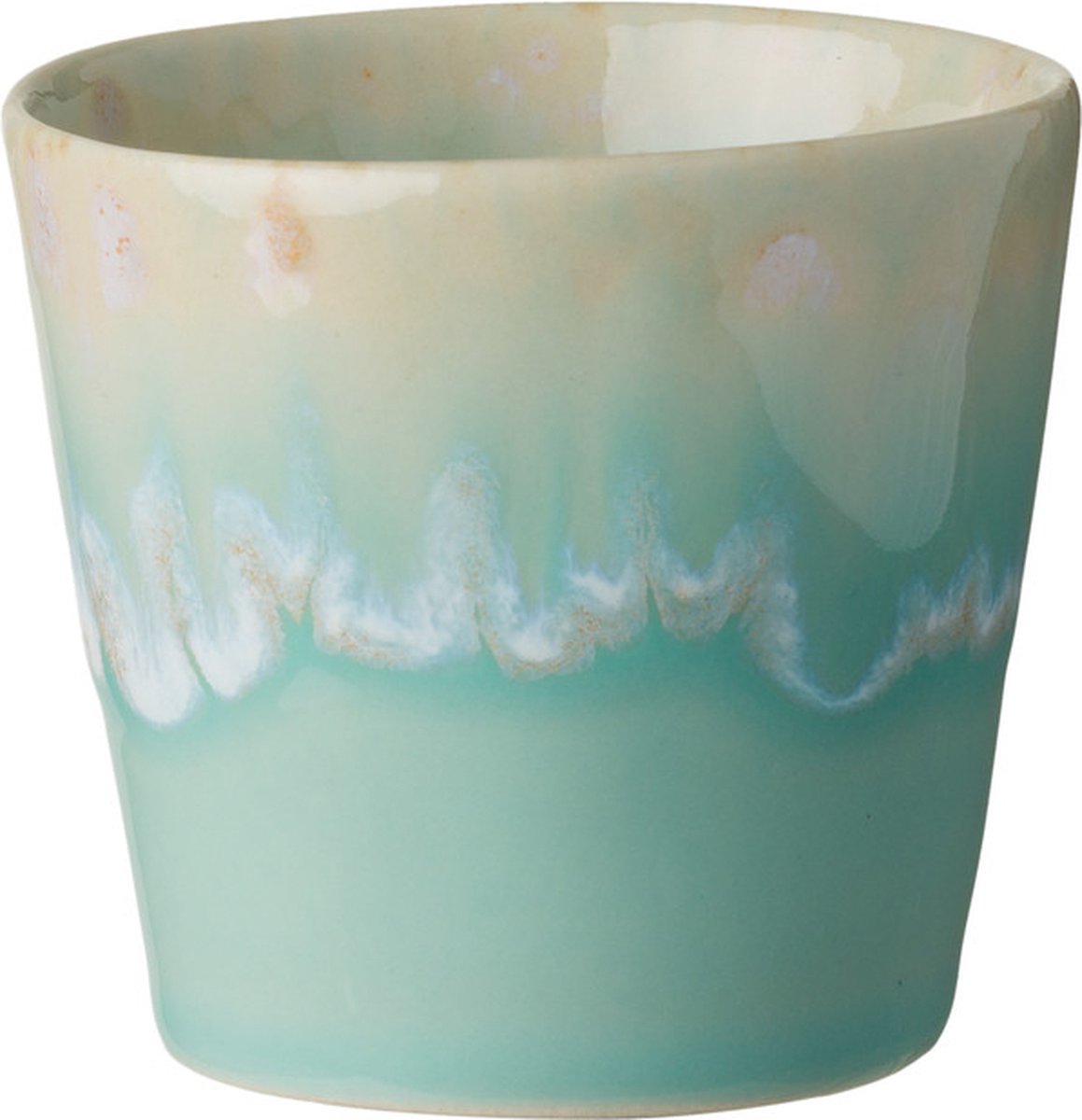 Costa Nova - servies - lungo kop - Grespresso azur - aardewerk - set van 8 - H 7,5 cm