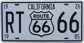 Wandbord - Route 66 California - Metalen wandbord - Mancave - Mancave decoratie - Retro - Metalen borden - Metal sign - Bar decoratie - Tekst bord - Wandborden – Bar - Wand Decoratie - Metalen bord