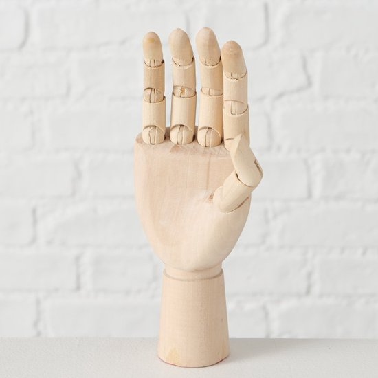 Figurine Mains en bois Ecru
