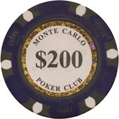 Poker chips - Poker - Pokerset - Poker chip met waarde 200 - Monte Carlo poker chip - Fiches - Poker fiches - Poker chip - Klei fiches - Cave & Garden