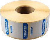 Label - Daglabel ma - papier - beschrijfbaar - 25x25mm - blauw - rol à 1000 stuks