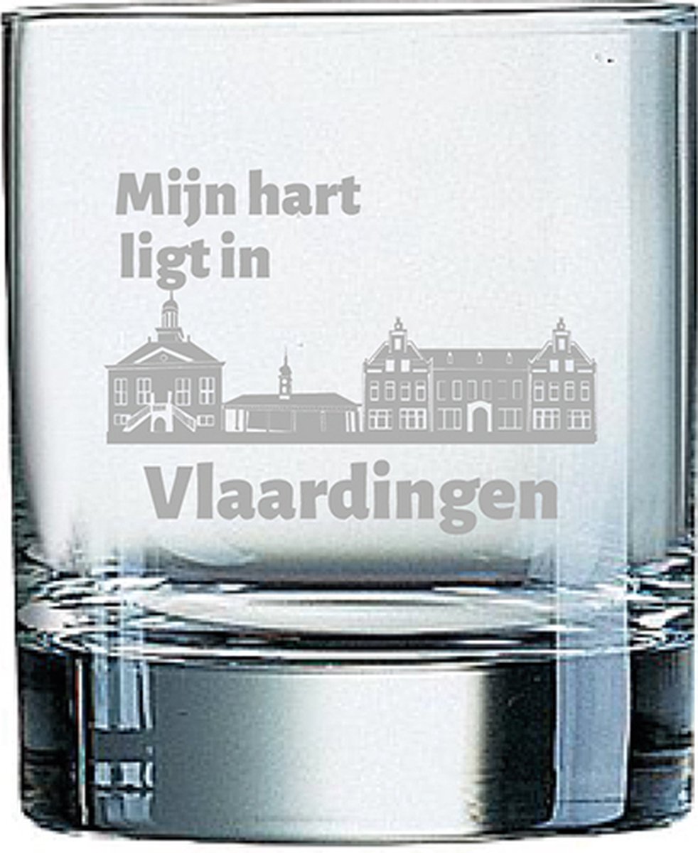 Gegraveerde Whiskeyglas 20cl Vlaardingen