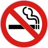 Verboden te roken sticker 20cm - Sticker verboden roken verboden - Sticker niet roken - Verbodssticker - Rookverbod stickers - Sticker voor binnen en buiten