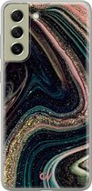 Hoesje geschikt voor Samsung Galaxy S21 FE - Marble Twilight - Marmer - Multi - Soft Case Telefoonhoesje - TPU Back Cover - Casevibes