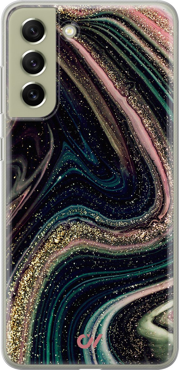 Hoesje geschikt voor Samsung Galaxy S21 FE hoesje - Marble Twilight - - Multi - - Casevibes