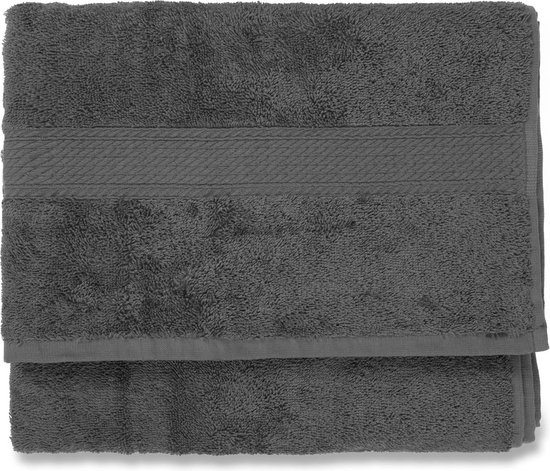 Blokker handdoek 500g - donkergrijs - 70x140 cm
