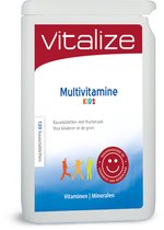 Vitalize Multivitamine Kids 120 kauwtabletten Multivitamine voor kinderen - Kauwtabletten met fruitsmaak (Lactosevrij!) - Vitaminen en mineralen ter ondersteuning van kinderen in de groei