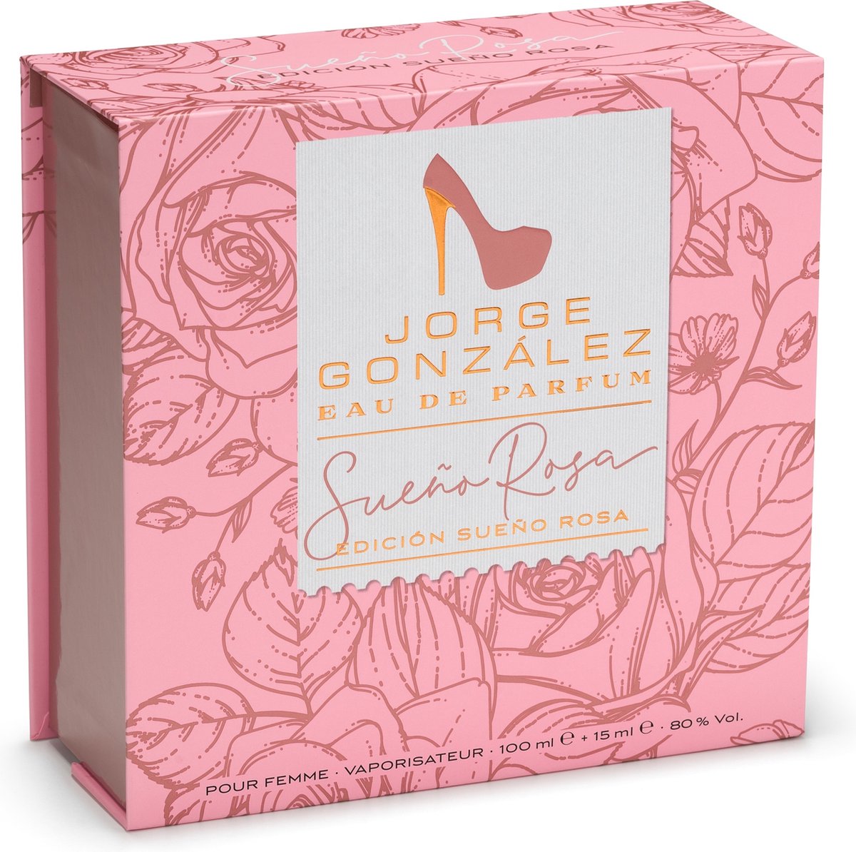 González Set apa de parfum 100 ml si mini parfum 15 ml pentru femei, Glamour & Heels, Jorge González, Floral