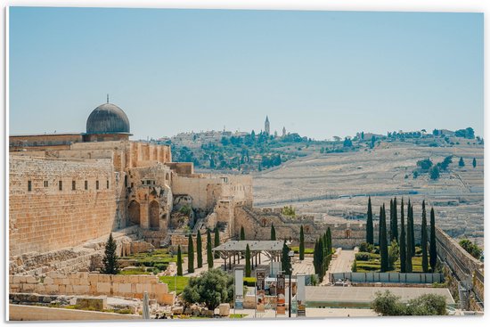 WallClassics - PVC Schuimplaat - Westmuur in Jeruzalem - 60x40 cm Foto op PVC Schuimplaat (Met Ophangsysteem)