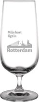 Gegraveerde bierglas op voet 41cl Rotterdam