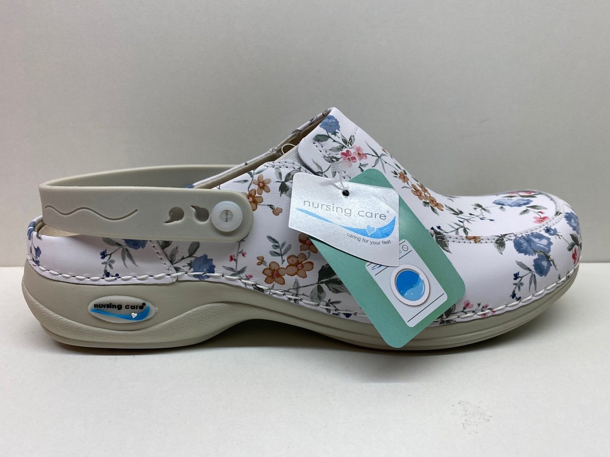 Nursing Care Clog Open Wit Bloem Medische Klompen bol