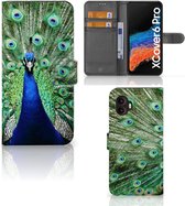 Wallet Book Case Geschikt voor Samsung Galaxy Xcover 6 Pro GSM Hoesje Pauw