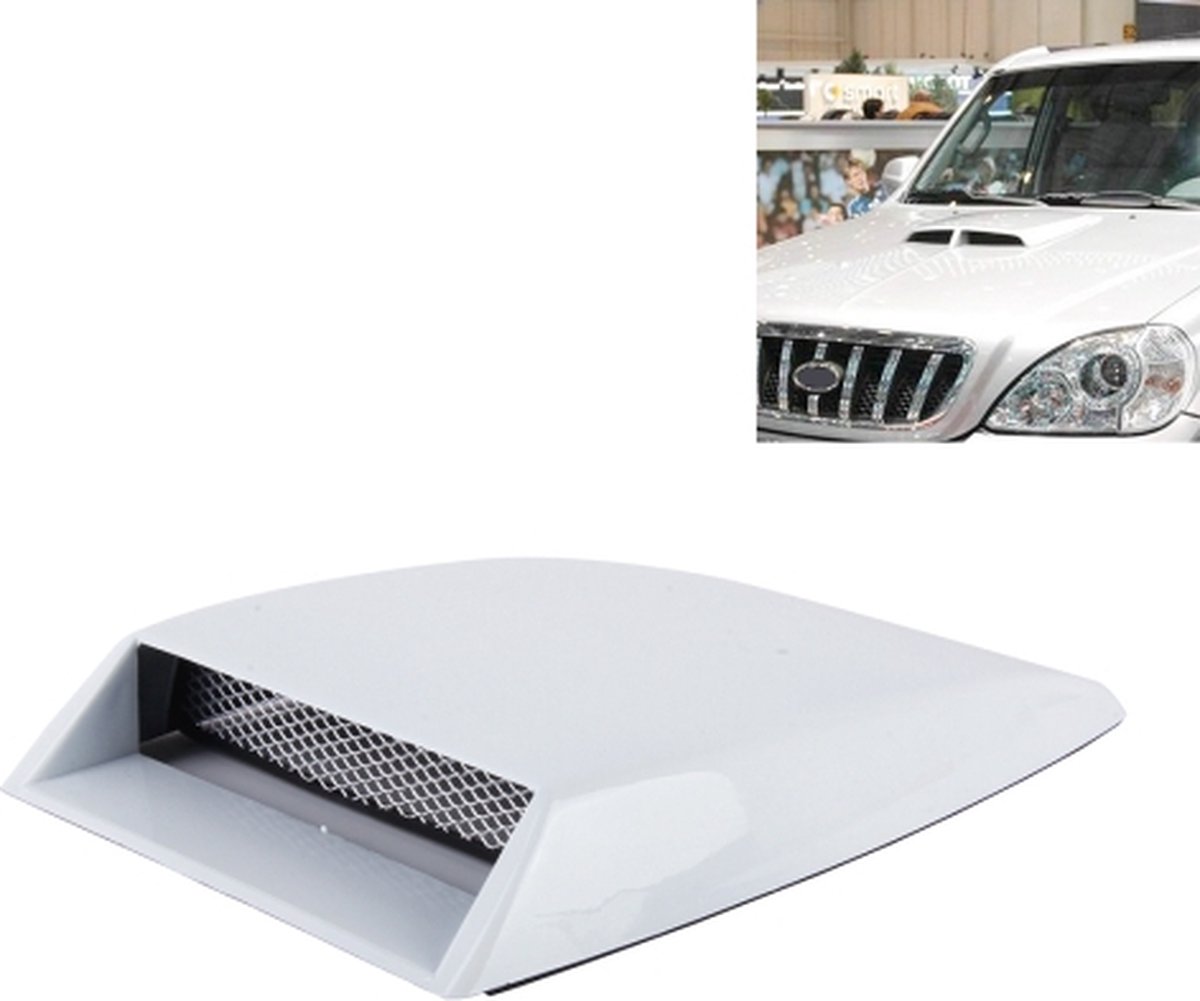 Auto Turbo Style Air Intake Scoop voor Auto Decoratie (Wit