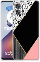 Telefoonhoesje Motorola Edge 30 Fusion TPU Silicone Hoesje Black Pink Shapes
