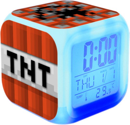 Réveil LED - Calendrier - Affichage de la température - 7 couleurs ...