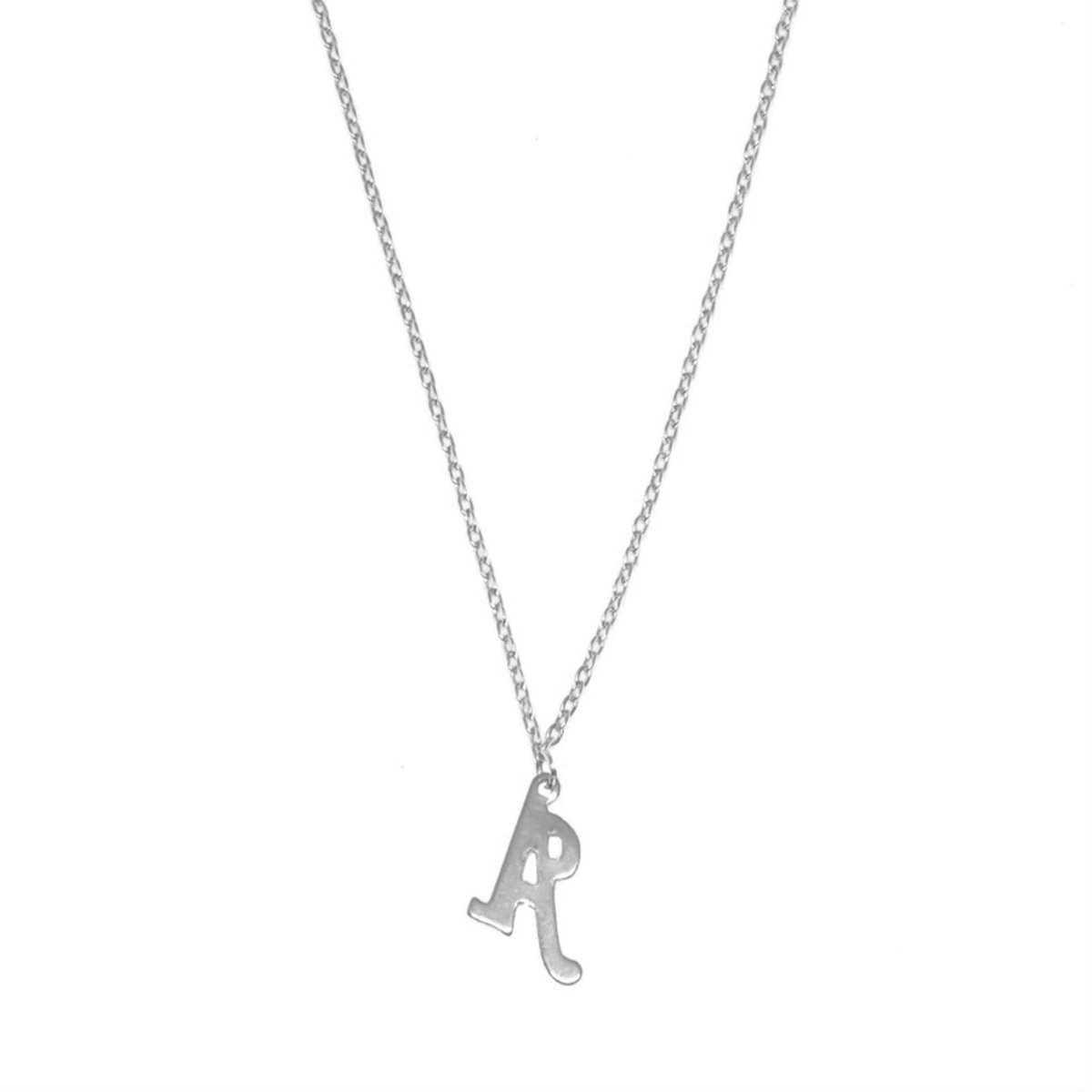 Letter ketting - initiaal A - zilver