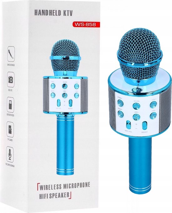 Draadloze Karaokemicrofoon - Karaoke Microfoon - Met Radio Luidspreker -  Draadloos... | bol