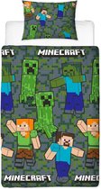 Minecraft - eenpersoons dekbedovertrek met 1 kussensloop