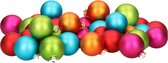 Inge Christmas goods Kerstballen - 40x st - gekleurd - 6 cm - gekleurd - glas