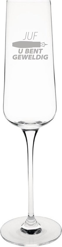Verre à champagne gravé 27cl il n'y a pas de meilleur professeur