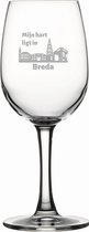 Gegraveerde witte wijnglas 26cl Breda