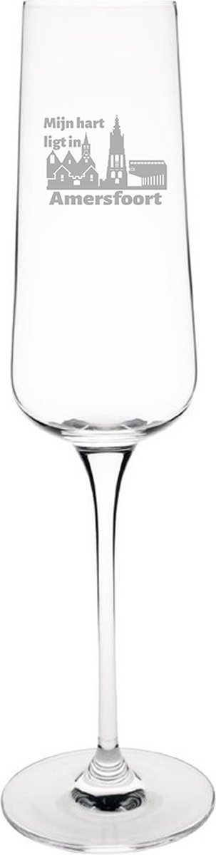 Gegraveerde Champagneglas 27cl Amersfoort