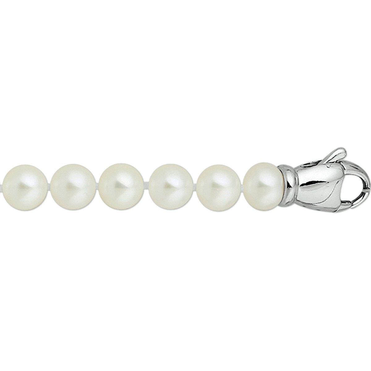 The Jewelry Collection Armband Parel 8 mm 18,5 cm - Zilver